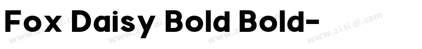 Fox Daisy Bold Bold字体转换